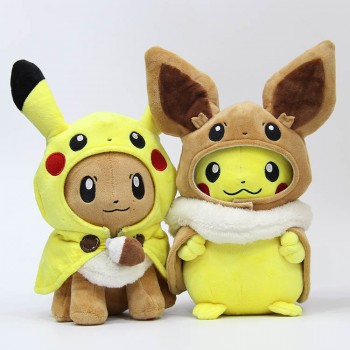 12inches Pokemon Pikachu Cos Eevee anime plush doll 30cm