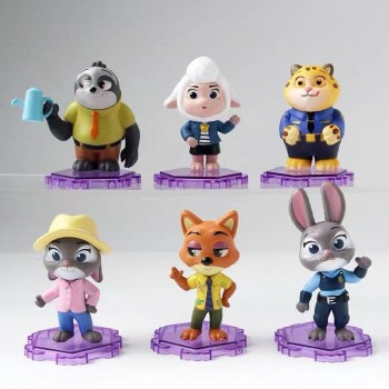 6pcs/set Zootopia anime figures(OPP bag)