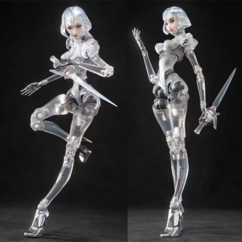 AI Agent C1 Transparent Movable Female Action Figure