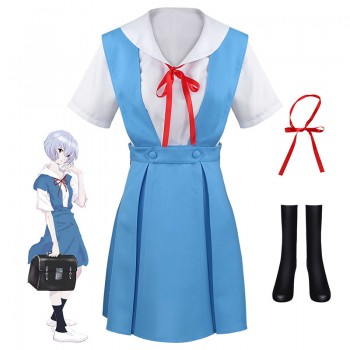 EVA Ayanami Rei anime Cosplay School Uniform Dresses Loli Clothing
