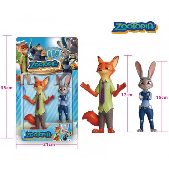 2pcs/set Zootopia anime figures