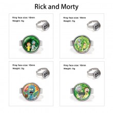 Rick and Morty anime adjustable rings