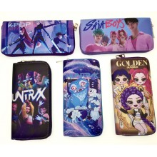 K-POP Demon Hunters anime zipper long wallet
