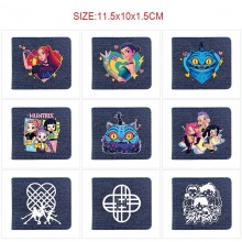 K-POP Demon Hunters anime denim wallet
