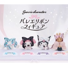 4pcs/set Sanrio Characters Bow-Shaped Gashapon Figures