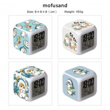 Mofusand cat anime Alarm Clock Colorful Light Disp...