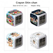 Crayon Shin-chan anime Alarm Clock Colorful Light ...