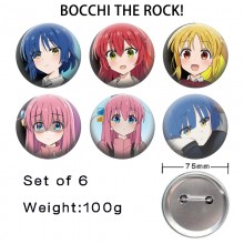 75MM Bocchi The Rock anime tinplate brooch pins se...