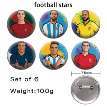 75MM Football Messi Cristiano Ronaldo tinplate bro...