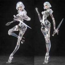 AI Agent C1 Transparent Movable Female Action Figure