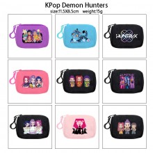 K-POP Demon Hunters plush coin purse keychain head...