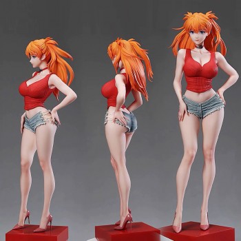 EVA Asuka Langley Soryu Summer Girlfriend School Flower anime figure