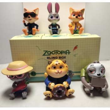 6pcs/set Zootopia anime figures