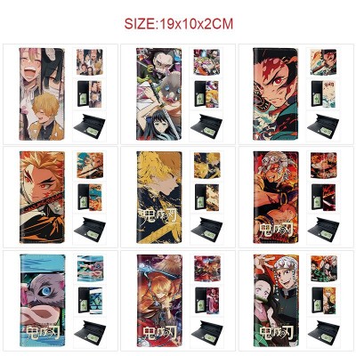 Demon Slayer PU Long Wallets Purses ID Card Holder