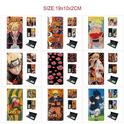 Naruto PU Long Wallets Purses ID Card Holder