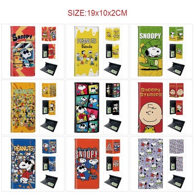 Snoopy PU Long Wallets Purses ID Card Holder