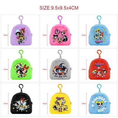 The Powerpuff Girls plush coin purse keychain headphone bag