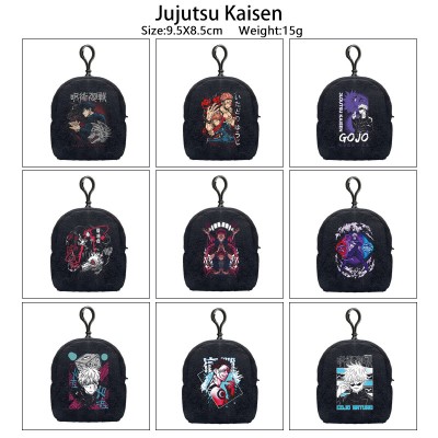 Jujutsu Kaisen plush coin purse keychain headphone bag