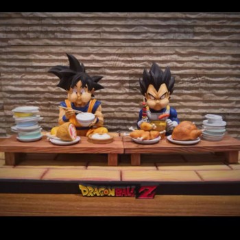 Dragon Ball Z Vegeta Son Goku eating anime Figures