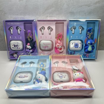 Sanrio Melody kitty Cinnamoroll Kuromi Stitch in-ear Wired Earbuds Earphones