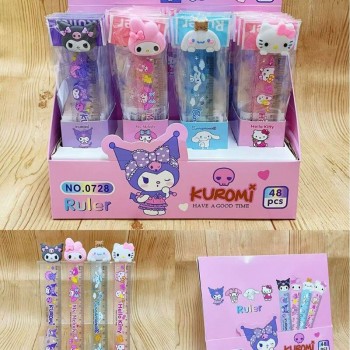 24pcs/set Sanrio Stitch Spider-man anime rulers 15cm