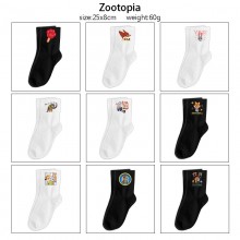 Zootopia anime mid length cotton socks
