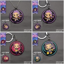 K-POP Demon Hunters anime alloy movable key chain