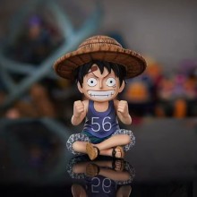 One Piece Monkey D Luffy sitting anime figure