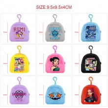 K-POP Demon Hunters plush coin purse keychain head...