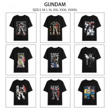 Gundam anime summer short sleeve cotton t-shirts
