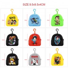 Demon Slayer plush coin purse keychain headphone b...