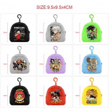 One Piece plush coin purse keychain headphone bag
