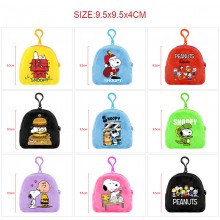 Snoopy plush coin purse keychain headphone bag
