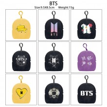 BTS plush coin purse keychain headphone bag