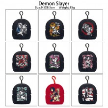 Demon Slayer plush coin purse keychain headphone b...