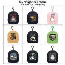 Totoro plush coin purse keychain headphone bag