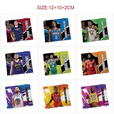 NBA basketball star snap wallet buckle purse