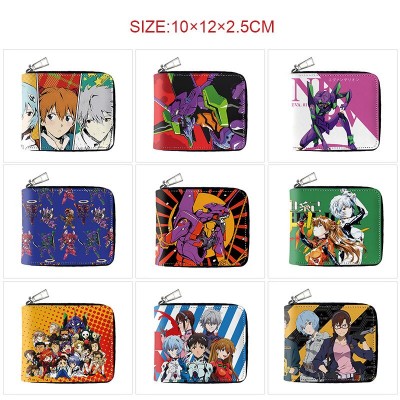 EVA anime zipper long wallet purse