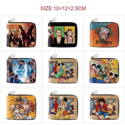 One Piece anime zipper long wallet purse