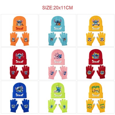 Stitch Knitted Hat and Gloves Set