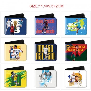 Football Messi Cristiano Ronaldo Mbappe star wallet purse
