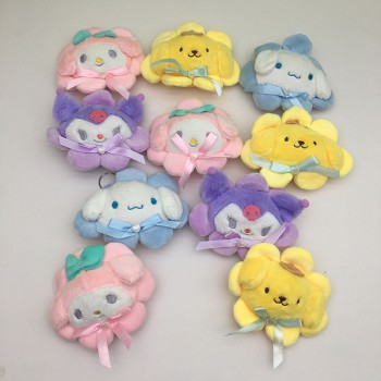 12cm Sanrio Melody Cinnamoroll Kuromi plush dolls set(10pcs a set)