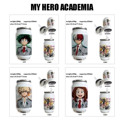 My Hero Academia Stainless Steel Thermos Straw Cups