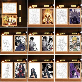 Naruto anime Led Photo Frame Lamp Painting Night Lights