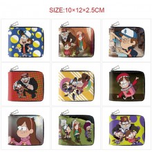 Gravity Falls anime zipper long wallet purse