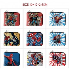 Super Hero Iron Spider-man Super Man Batman zipper long wallet purse