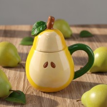 Creative Fruit Pear Ceramic Mug Cup