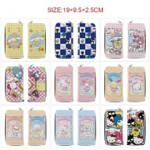 Sanrio Melody kitty Cinnamoroll Kuromi long zipper wallet purse