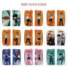 My Hero Academia anime long zipper wallet purse