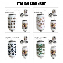 Italian Brainrot Stainless Steel Thermos Straw Cup...